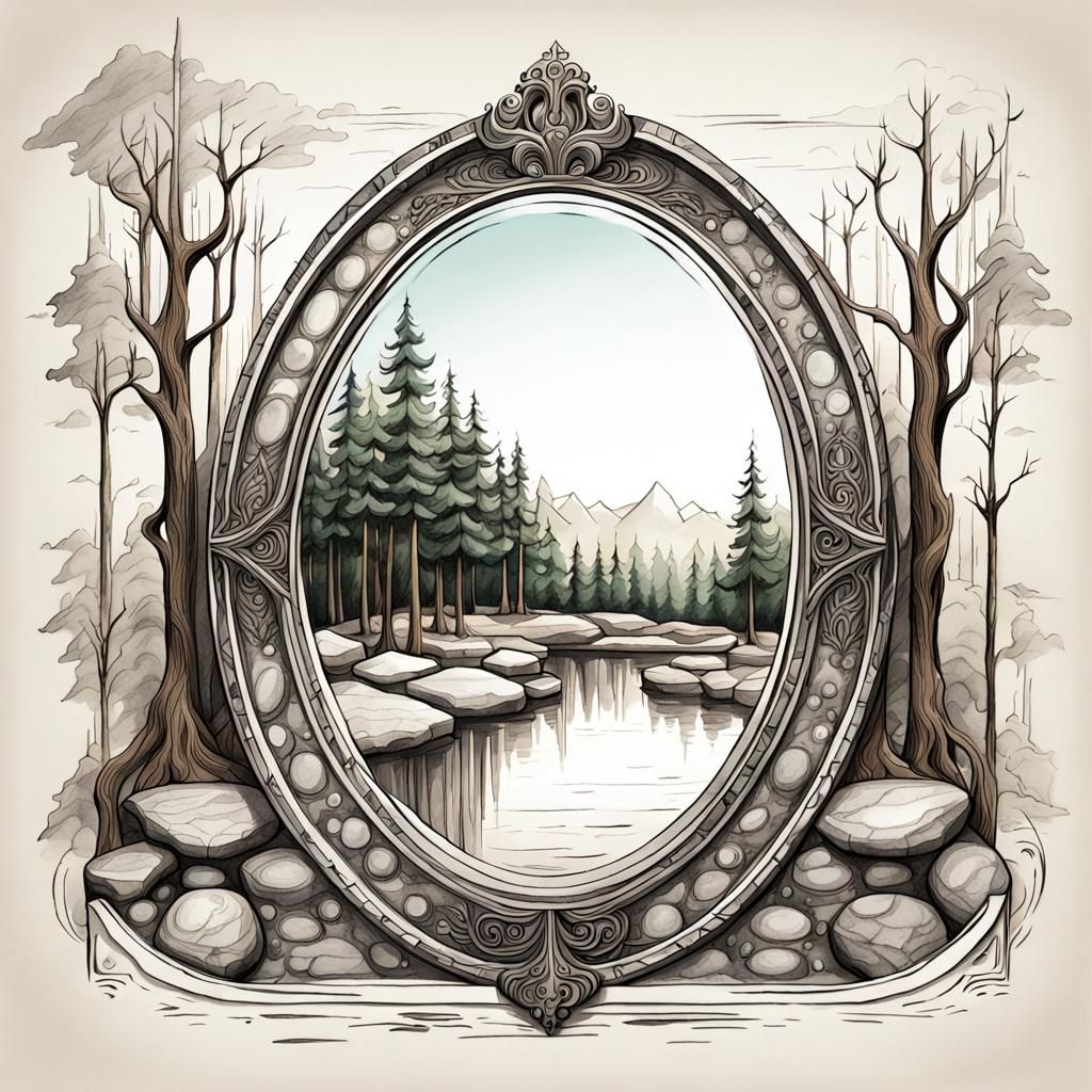 mirror in the forest