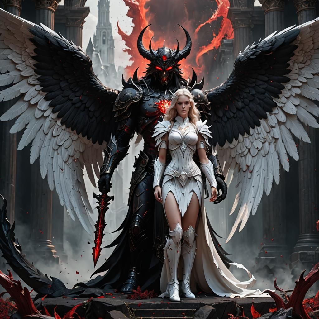 Angel and Demon: Detailed Matte Painting