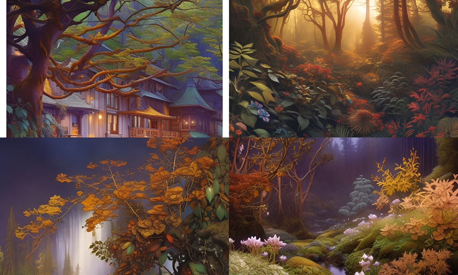 Enchanted Forest: Iridescent Watercolor in Digital Detail