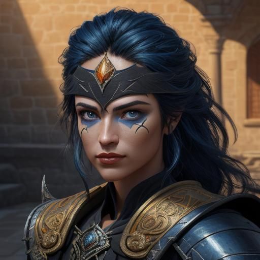 Zorro Portrait in Spanish Courtyard Oil Painting