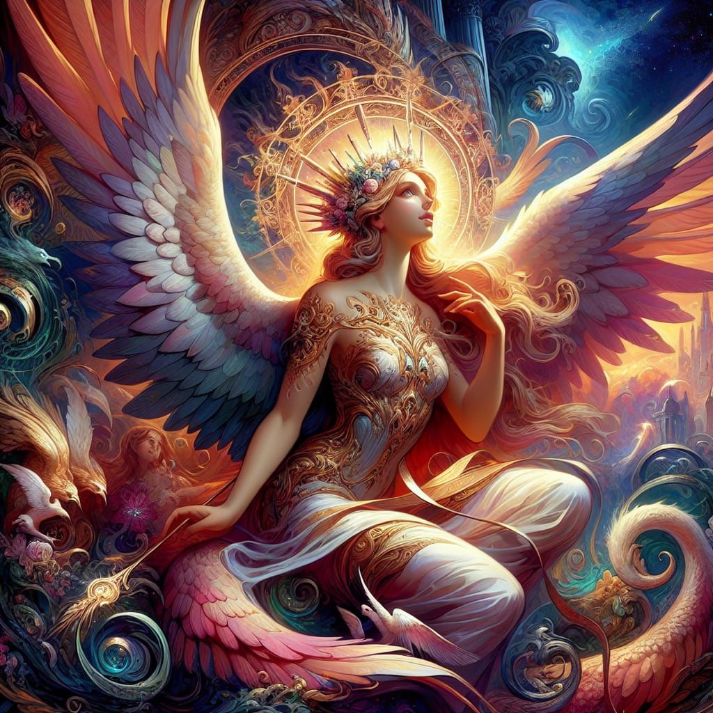 Camael: Angel of Joy, Fantasy Concept Art