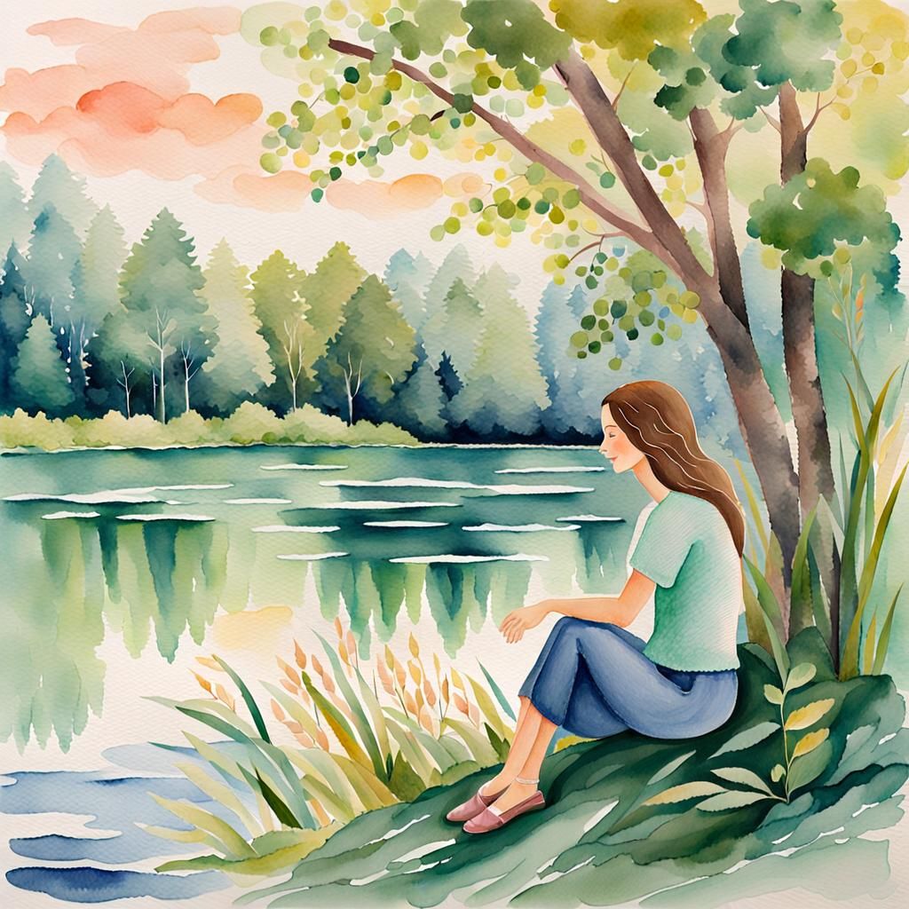 Beside the Lake,
from artist Sara Catena, natural and creative instincts combined to create unique masterpice and appeal...