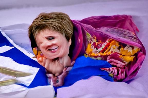 Realistic Image of a Woman Vomiting