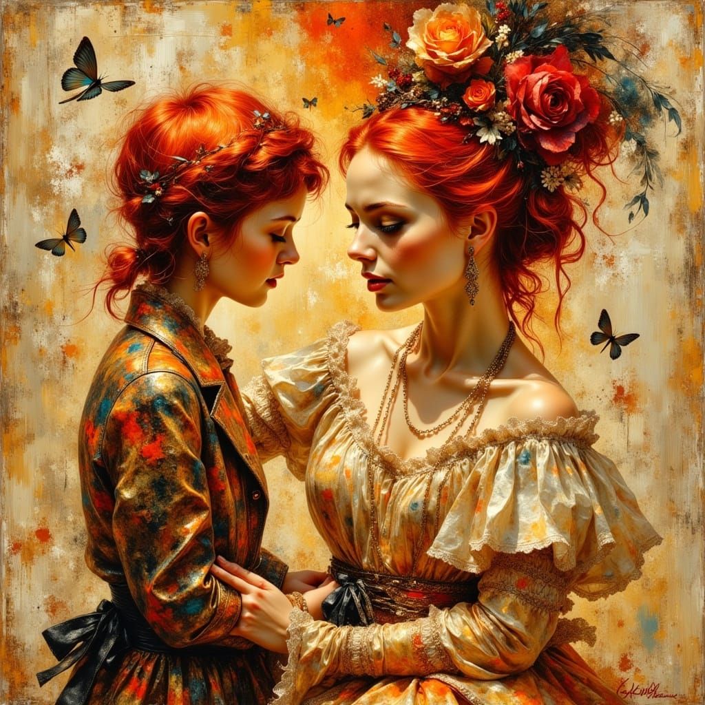 Beautiful Red Head Portrait in Expressive Style