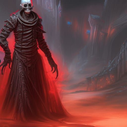 DND Ghoul in Torn Black Robes