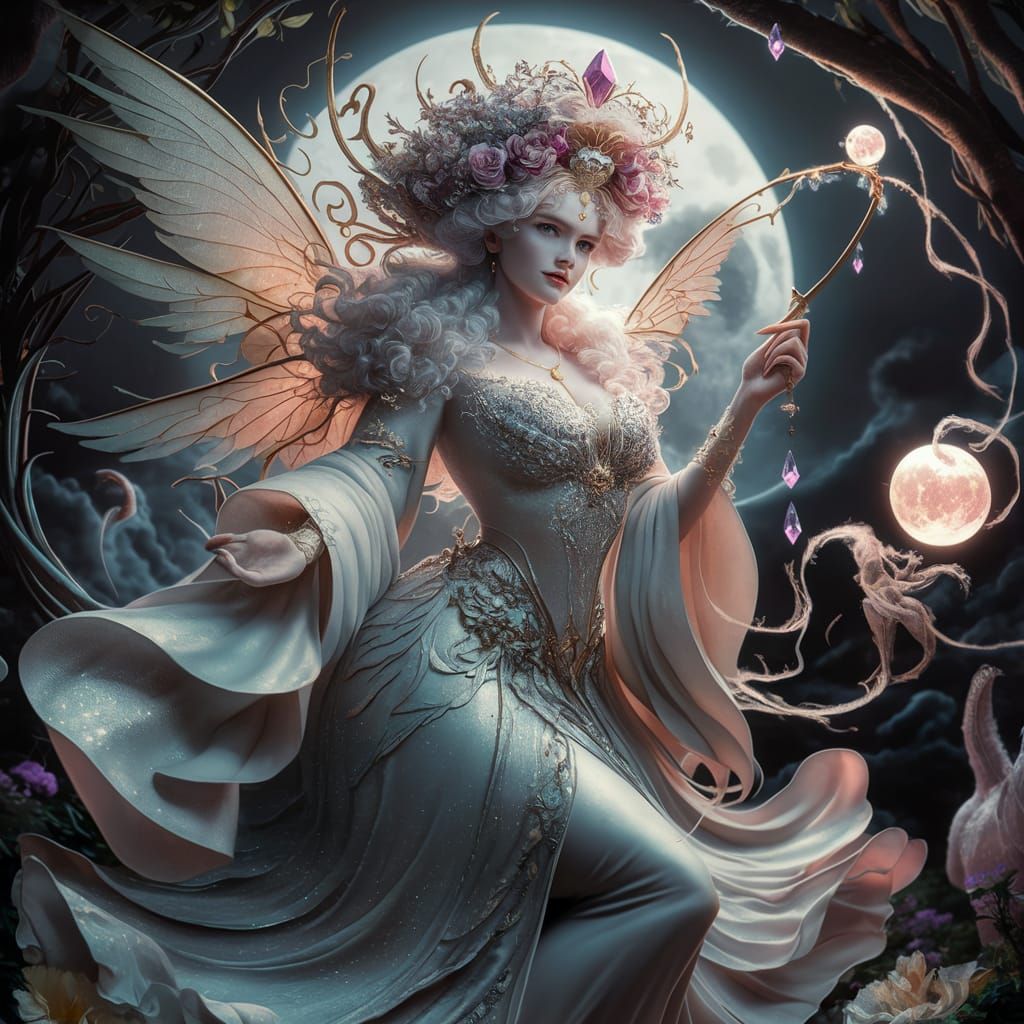 Fantasy Tarot Card: Benevolent Fairy Godmother