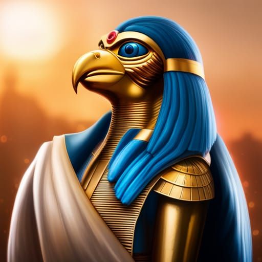 Majestic Egyptian God Horus in Natural Lighting