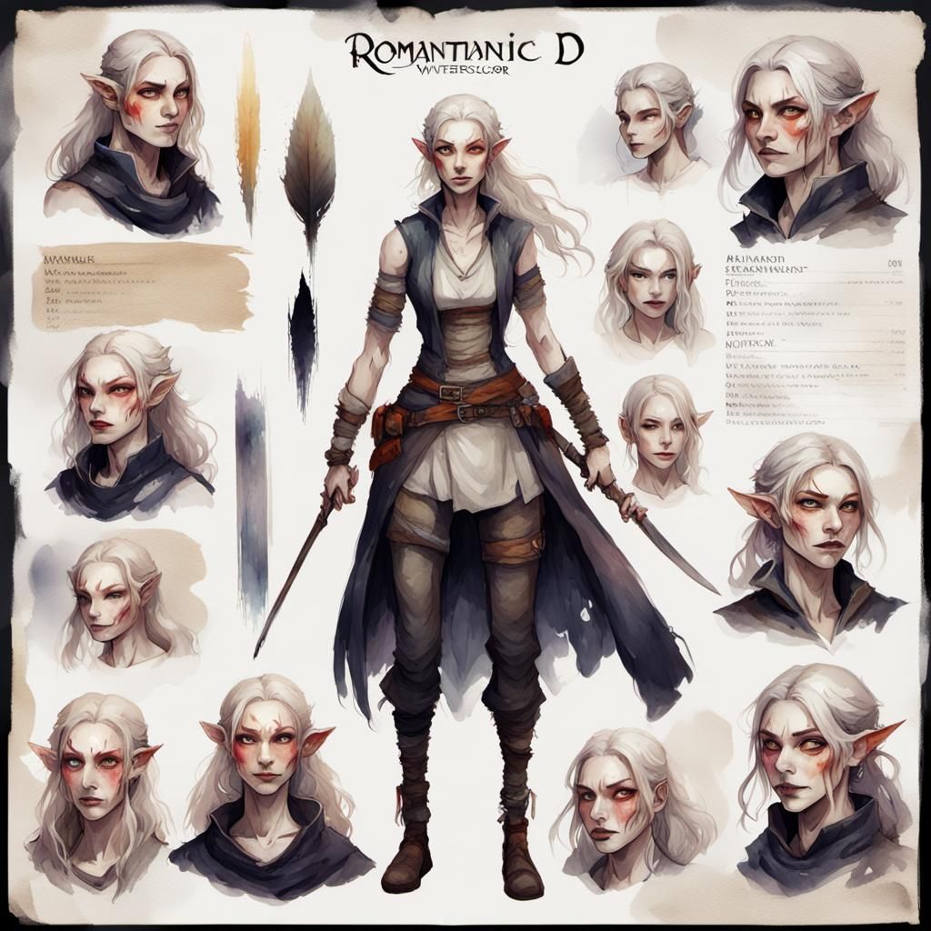 Gypsy Princess D&D Character in Impressionist Style