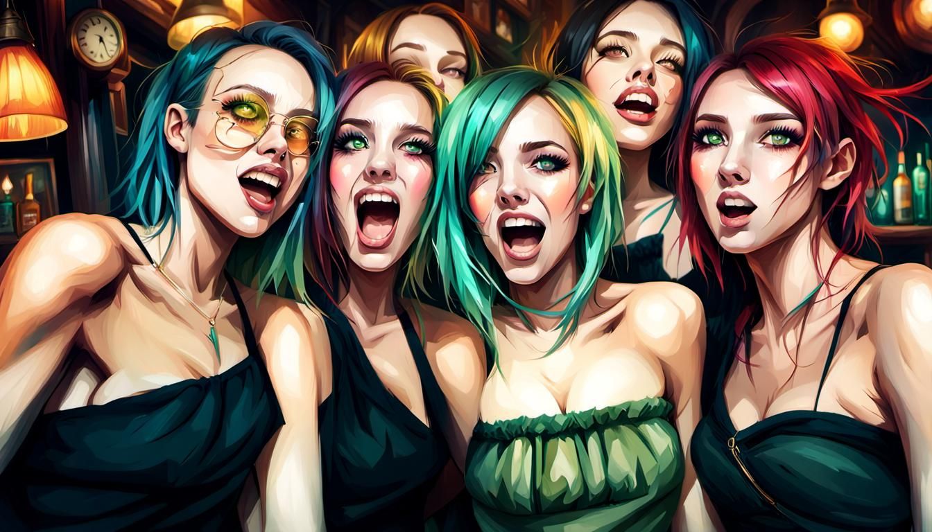 Elegant Females in Hyperrealistic Digital Art