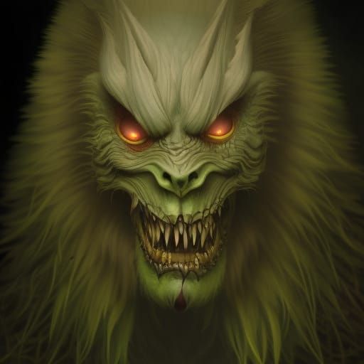 Grotesque Bogeyman Portrait in Dark Fantasy Style