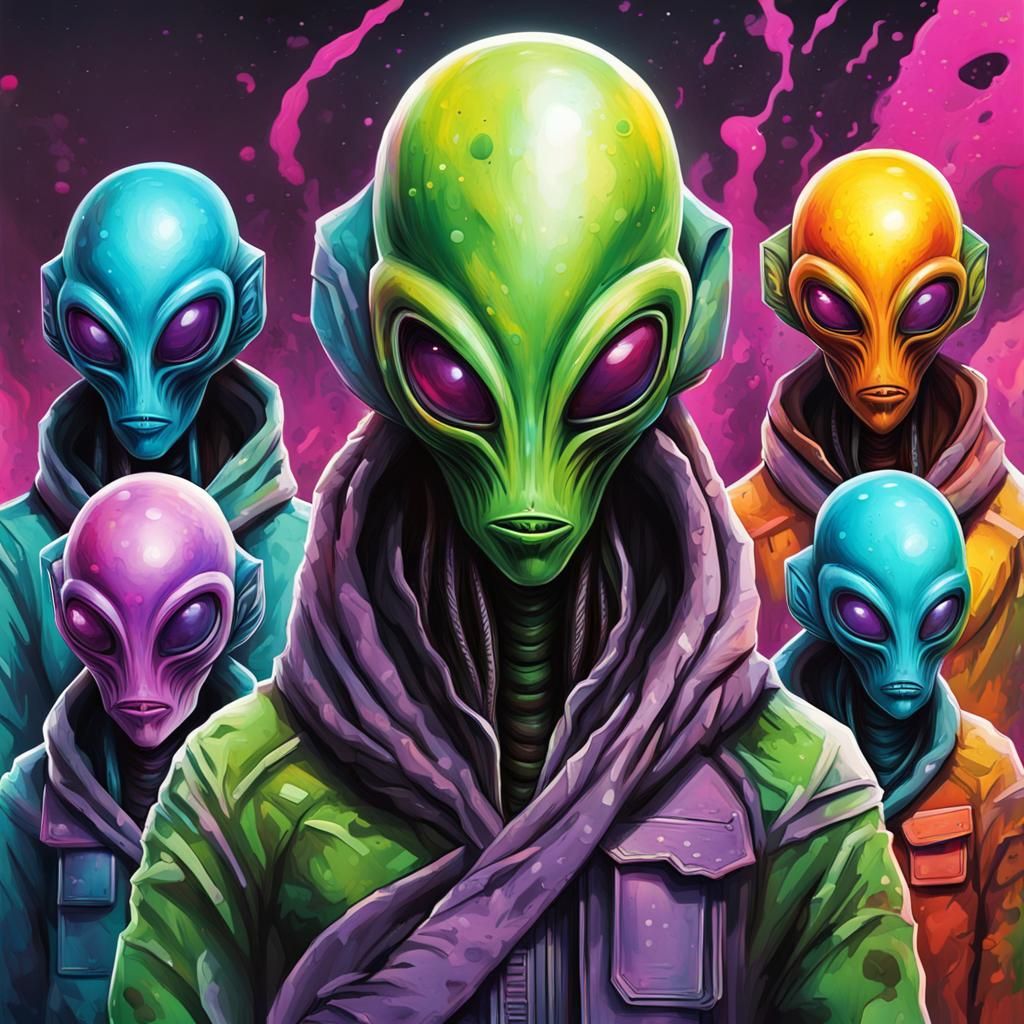 Exiled Aliens in Hostile Environment as Graffiti Art