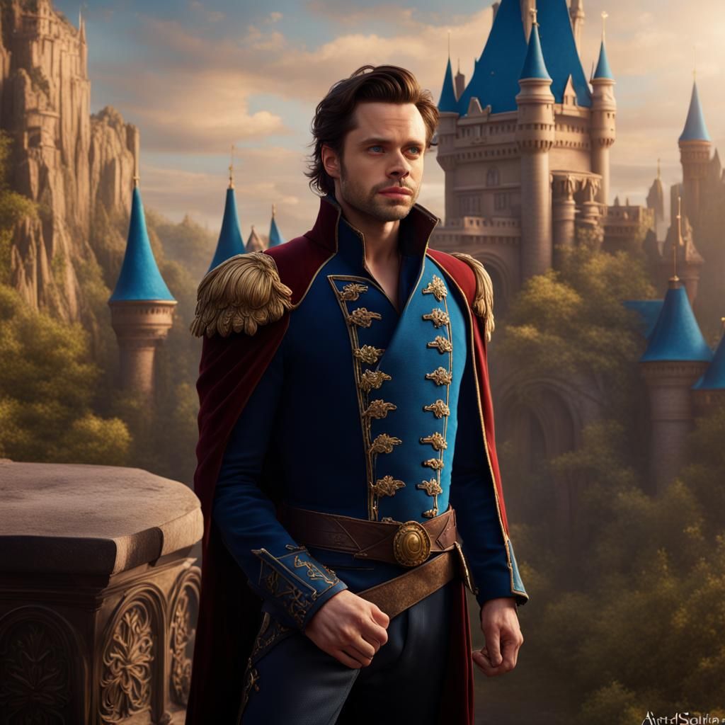 Sebastian Stan as Disney Prince: Detailed Painting