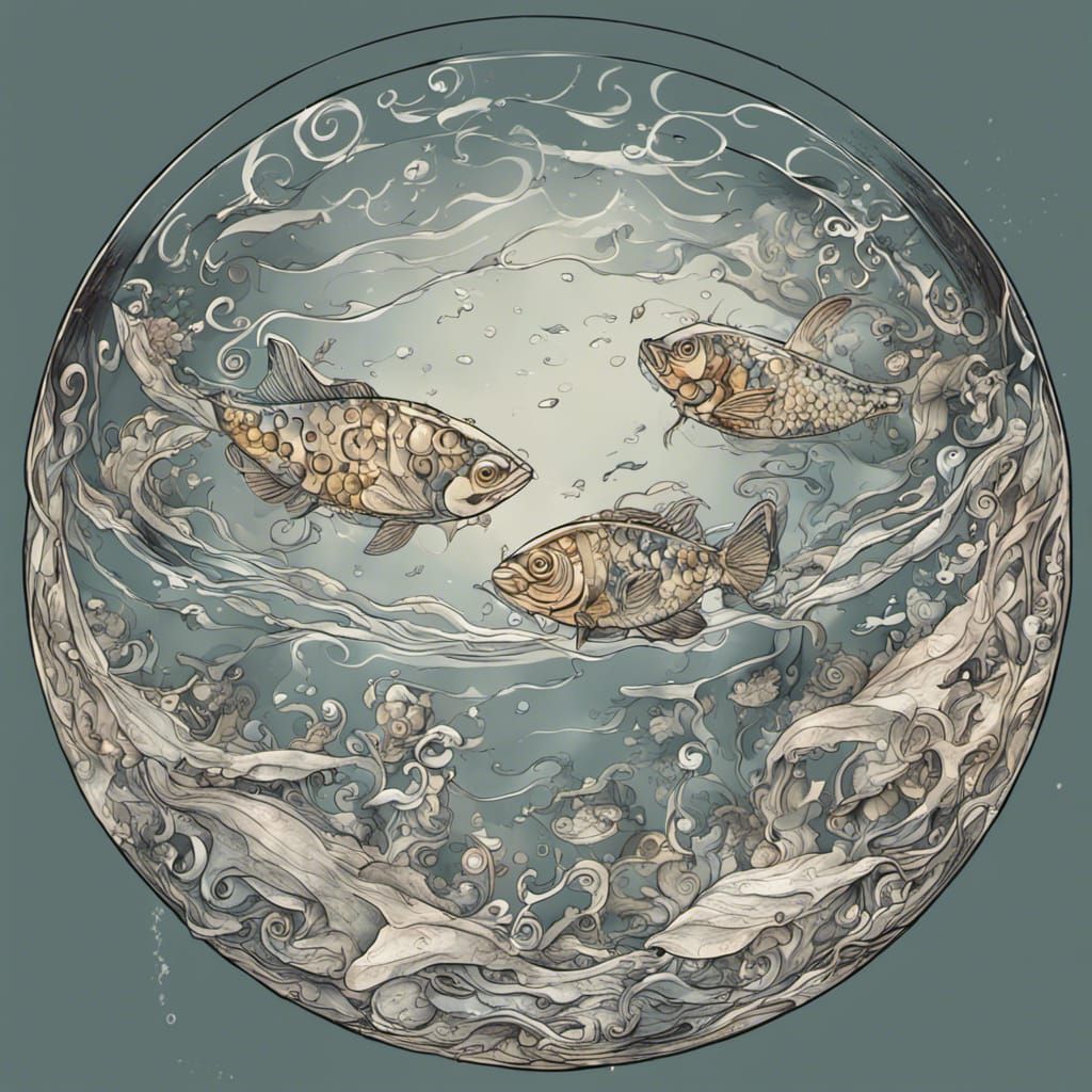 Lost Souls in a Fishbowl: Digital Illustration