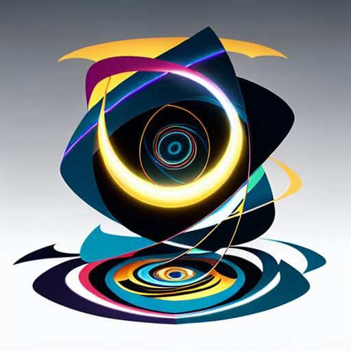 Abstract Flow of Time: Geometric Technical Drawing