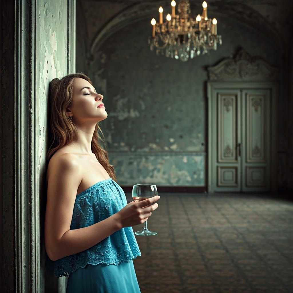 Vintage Room Portrait in Style of Leibovitz