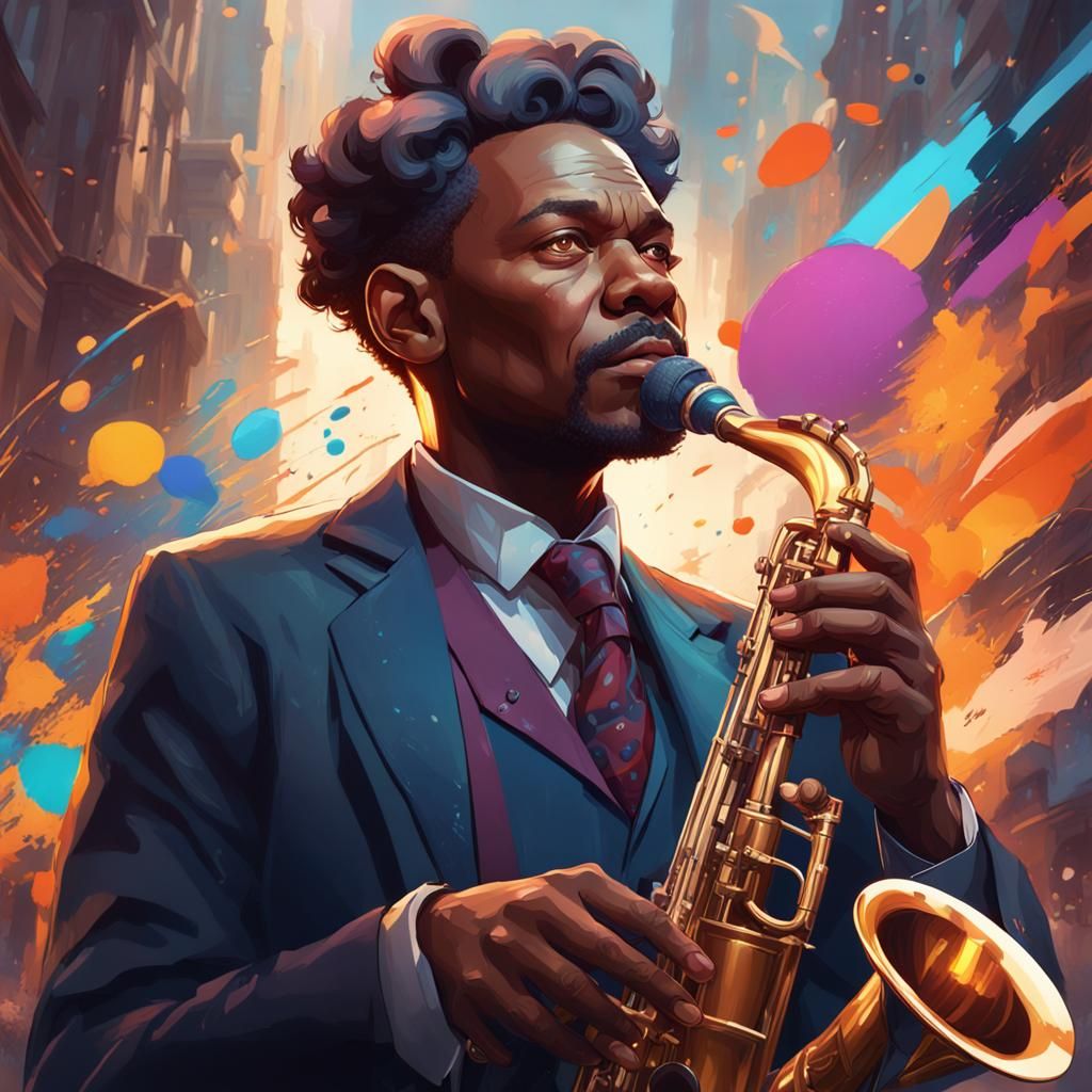 Hyperdetailed Jazz Portrait in Artgerm Style