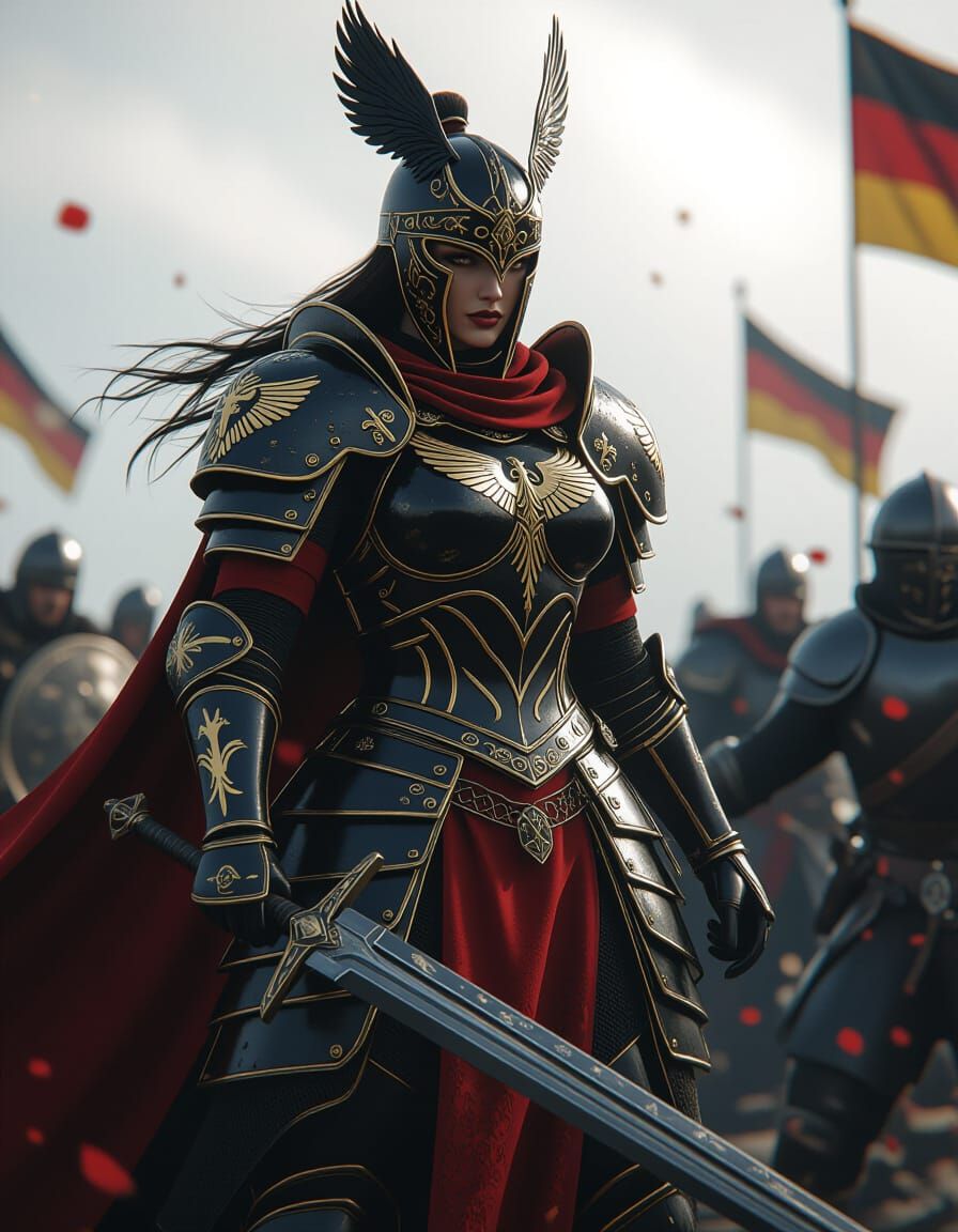 Germany, but as a fantasy warrioress