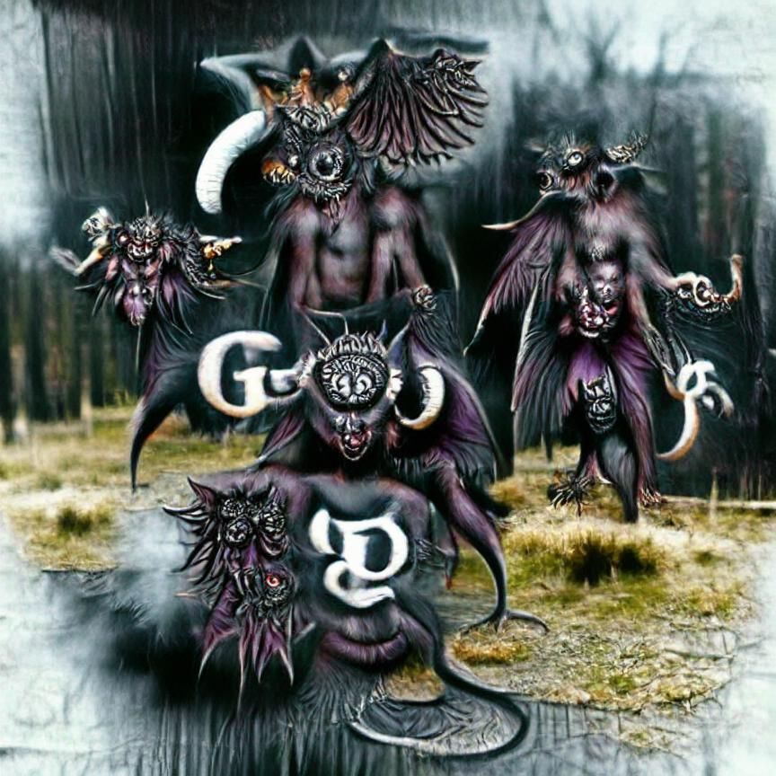 Intricate Demonic Figure in Gothic Style
