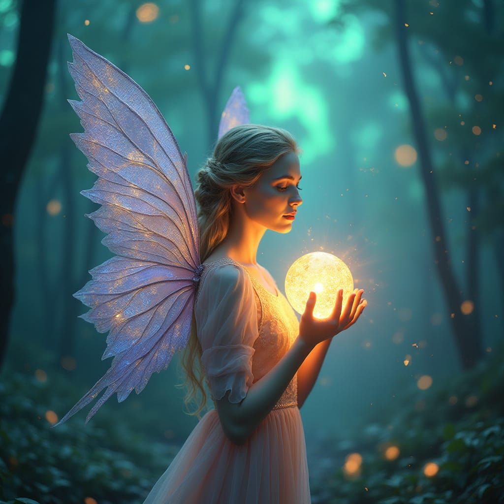 Ethereal Goddess in Whispers of Sacred Geometry and Serenity