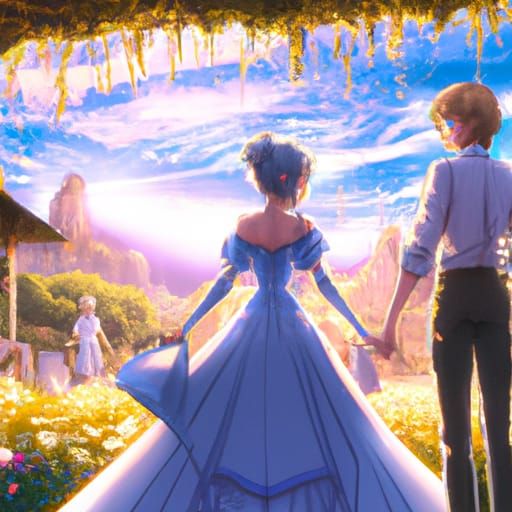 Anime Style Wedding Scene in Deep Color