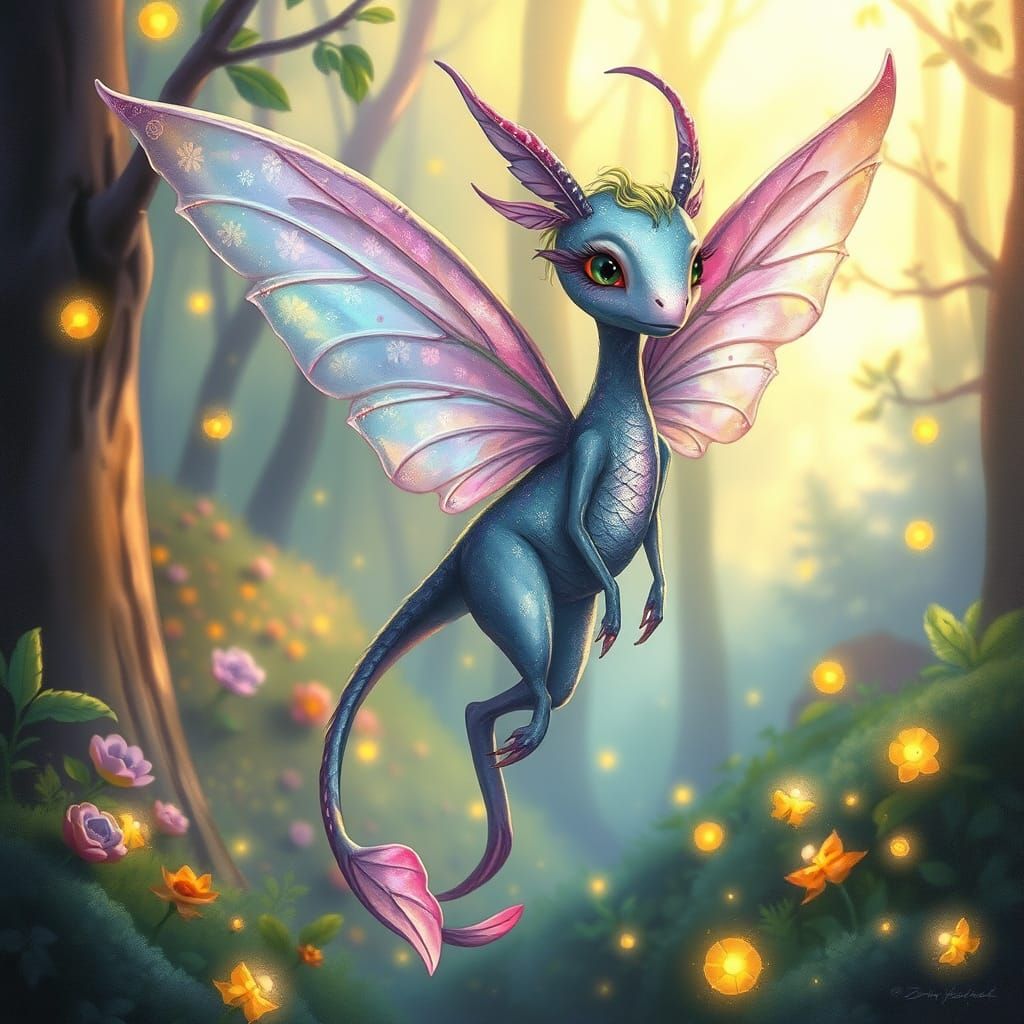Enchanted Forest Faerie in Whimsical Realism Style