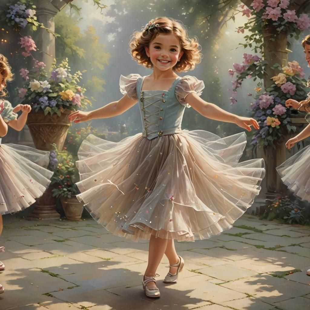 Girl in Tulle Dancing, Luminism Style