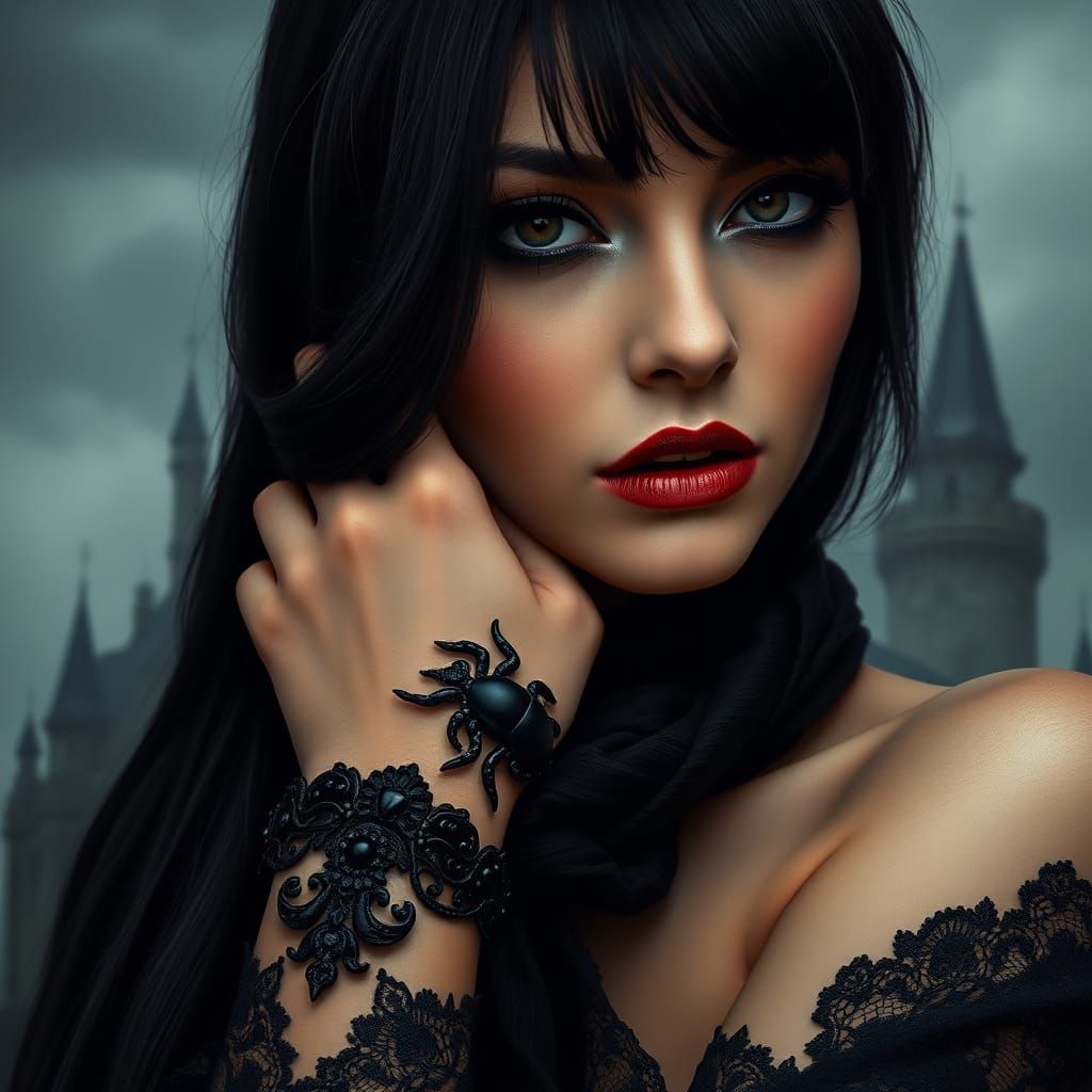 Goth Woman in Opulent Byzantine Style