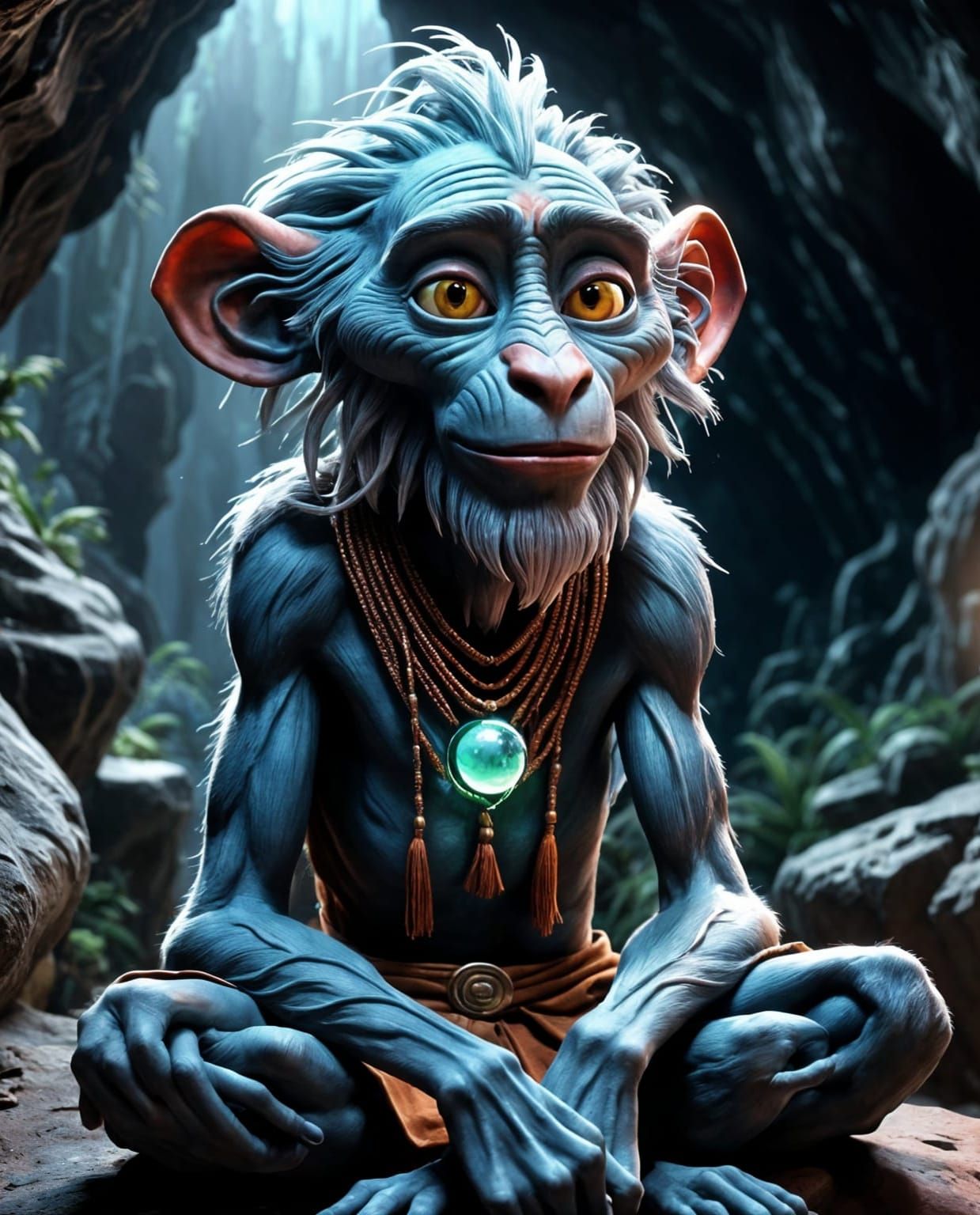 An insanely detailed 3d of the famous Rafiki character movie