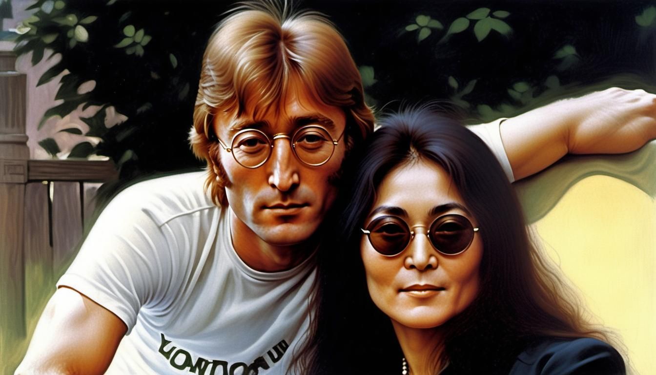 John Lennon and Yoko Ono: Art Frahm Illustration