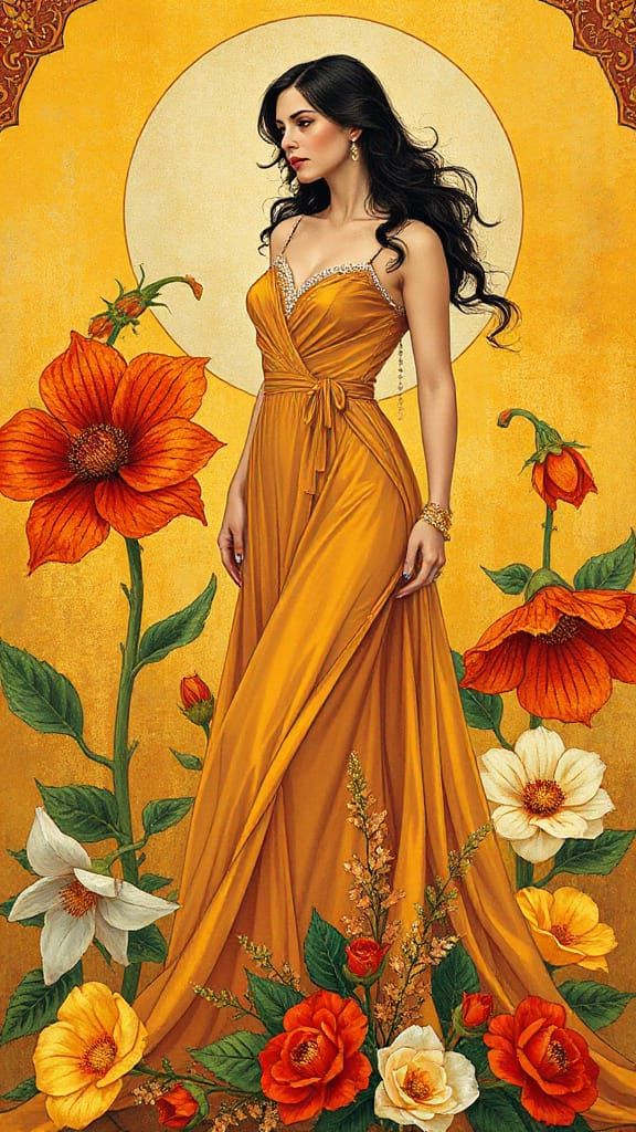 Ethereal Beauty in Art Nouveau Style