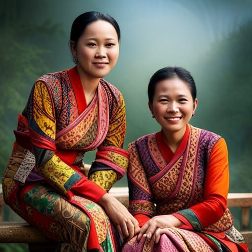 Sundanese Woman: Detailed Matte Painting in 8K