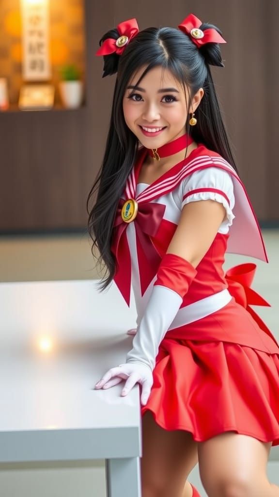 Jenna Ortega as Sailor Mars Cosplay