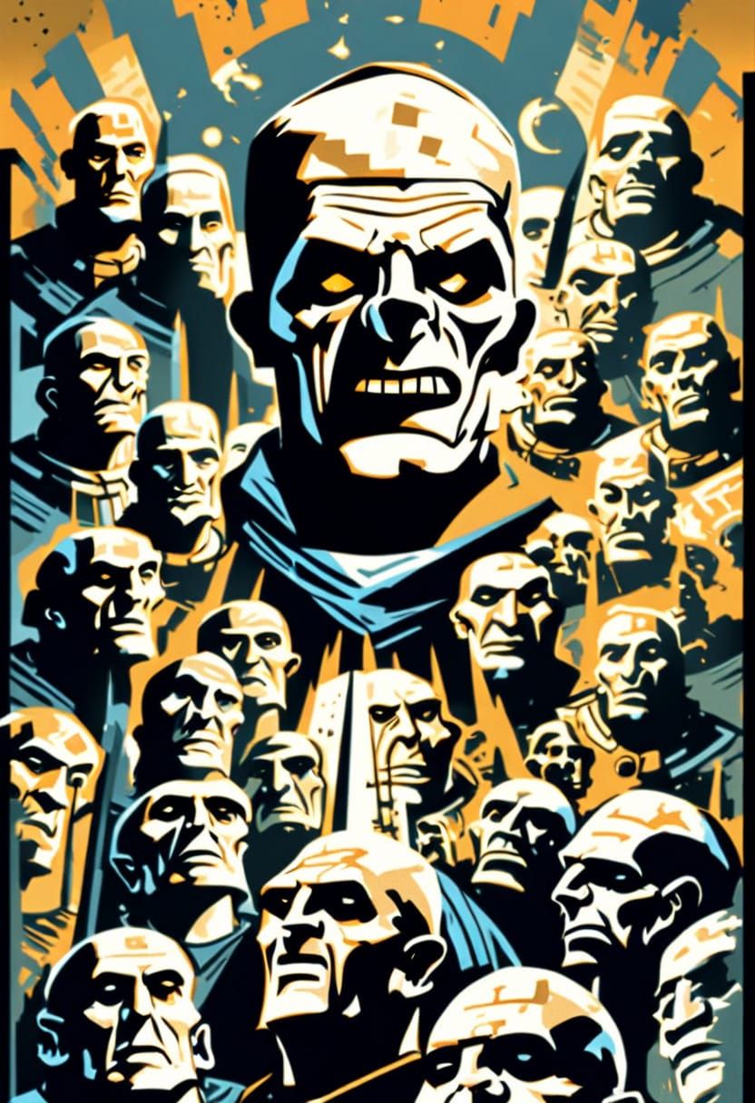 Socialist Realism Propaganda Poster of Confident Man