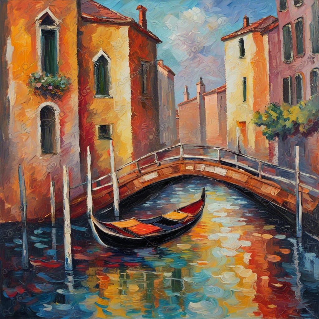 Venice in Impressionistic Style with Soft Colors