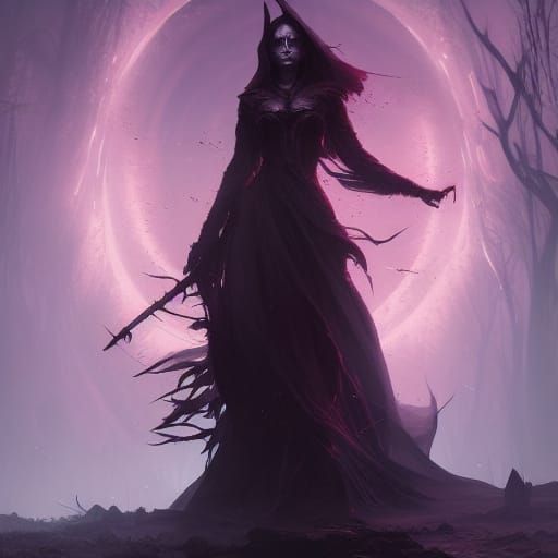 Nightmare Witch Dark Fantasy Concept Art