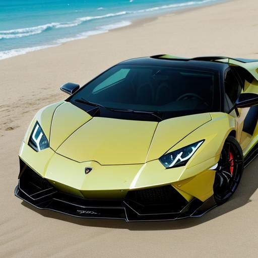 Bikini Model on Lamborghini Surrounded by Women