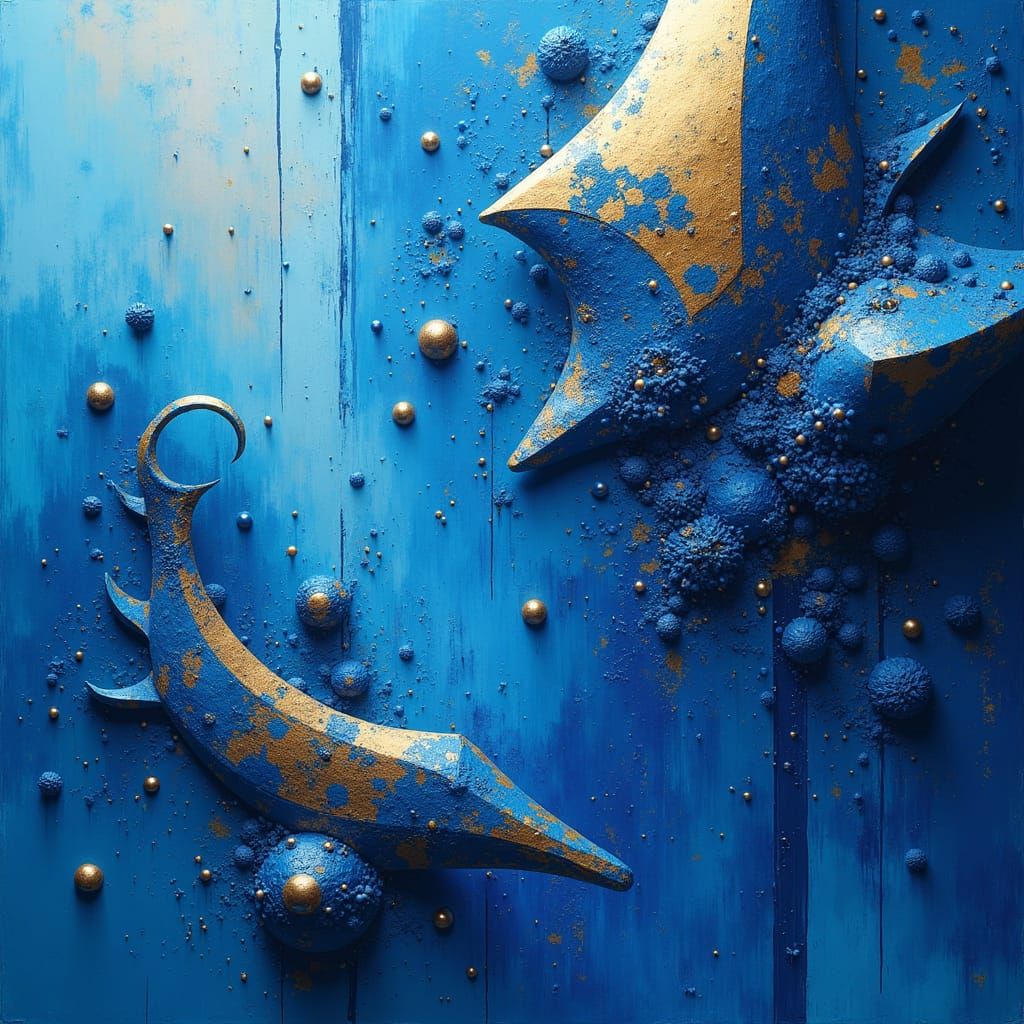 Abstract Geometric Shapes in Futuristic Art Style