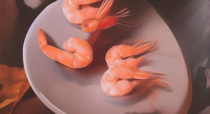 Surreal Shrimp: A Salvador Dali-esque Oil Painting