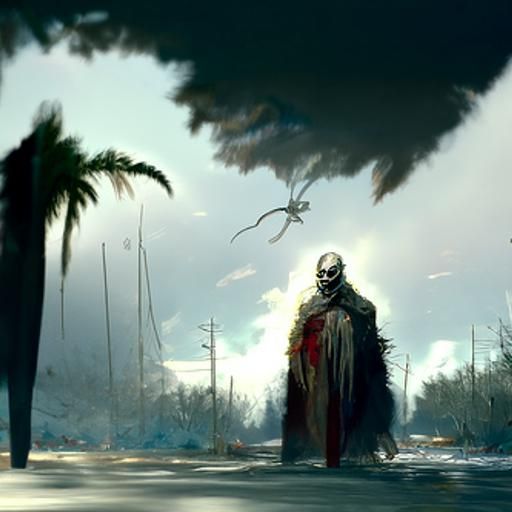 Sinister Florida Landscape: Baroque-Inspired Art