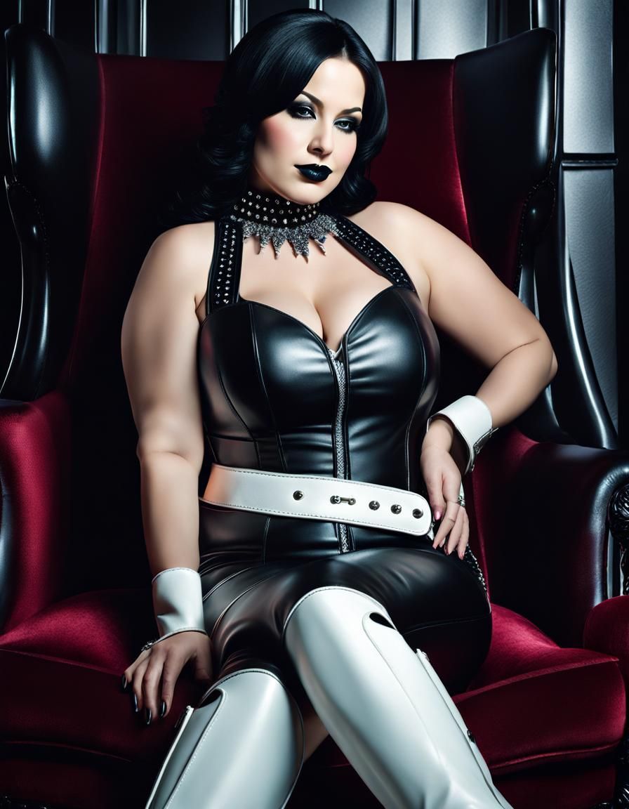 Gothic Woman Portrait in Pop Art Style, Detailed 8K