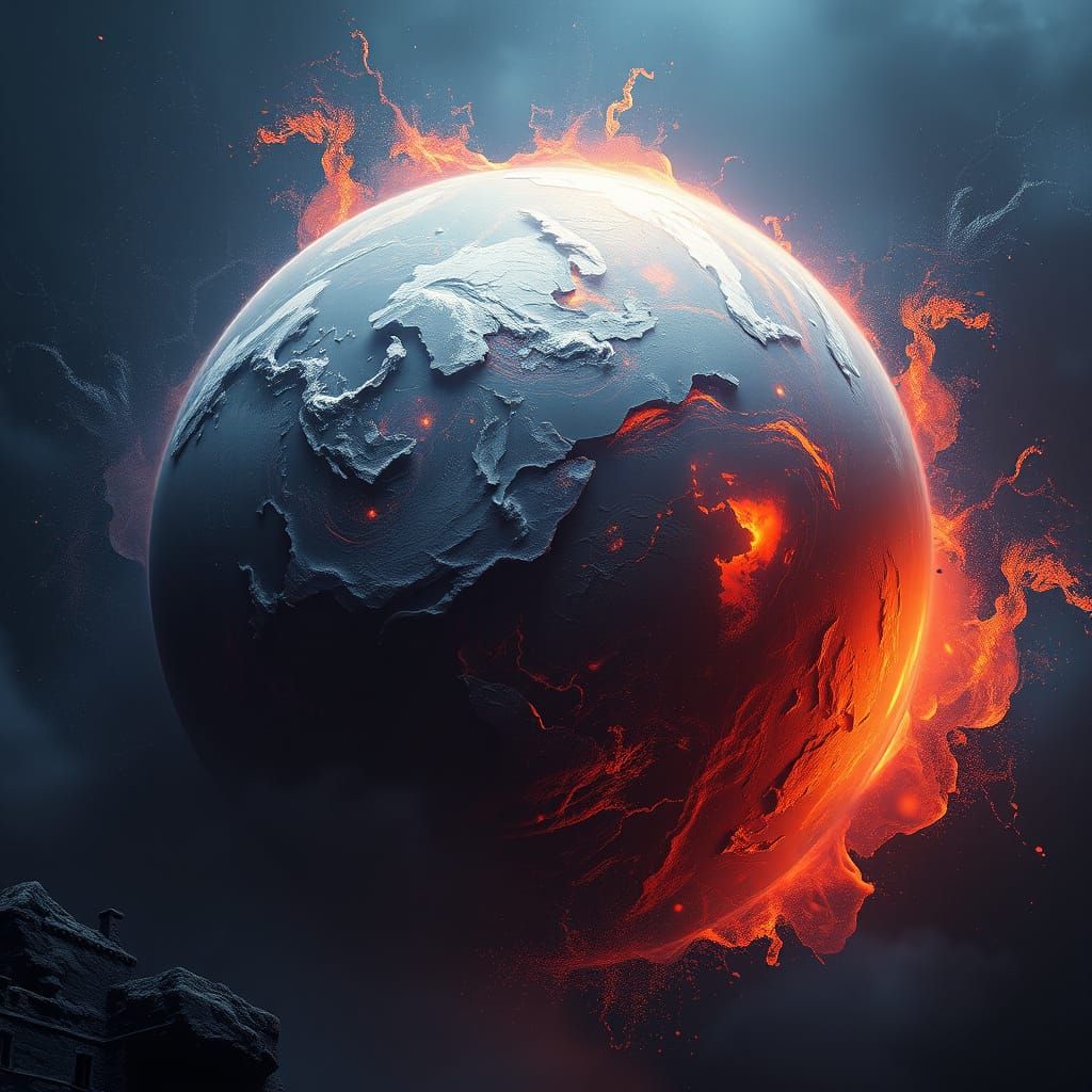 Mystical Earthscape in Deep, Vibrant Colors