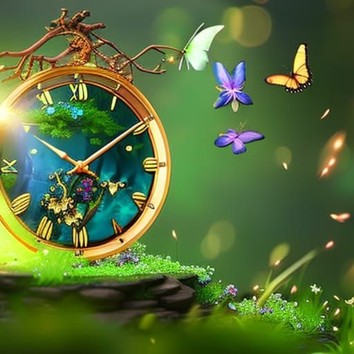Fairytale Floral Clock in Fantasy Forest