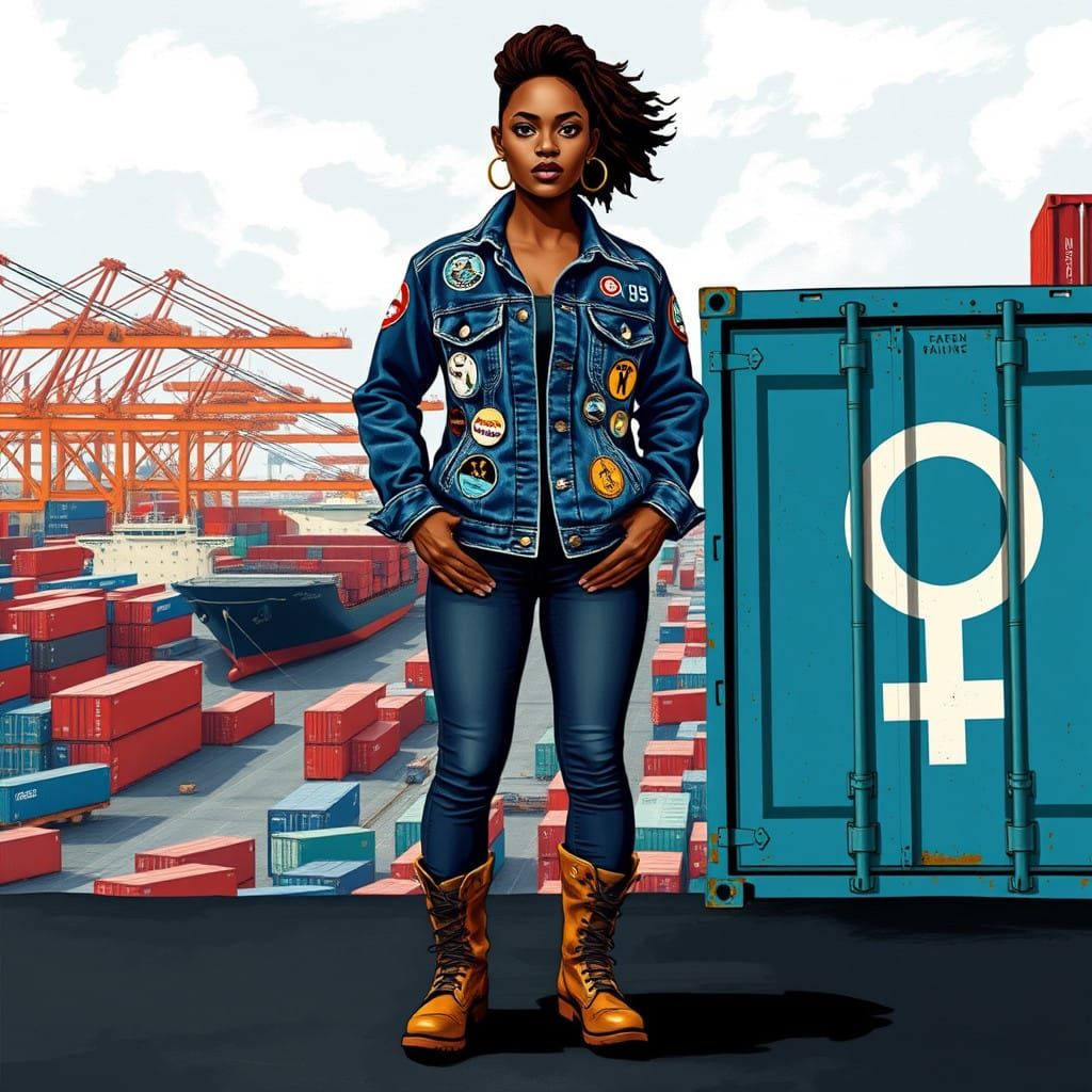 Feminist Shipyard Worker Stands Tall Amidst Gritty Industria...
