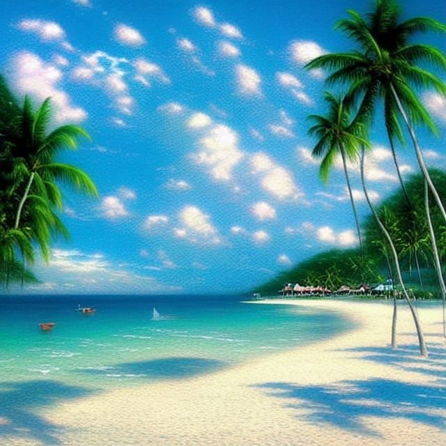 Ethereal Boracay Beach Fantasy Landscape