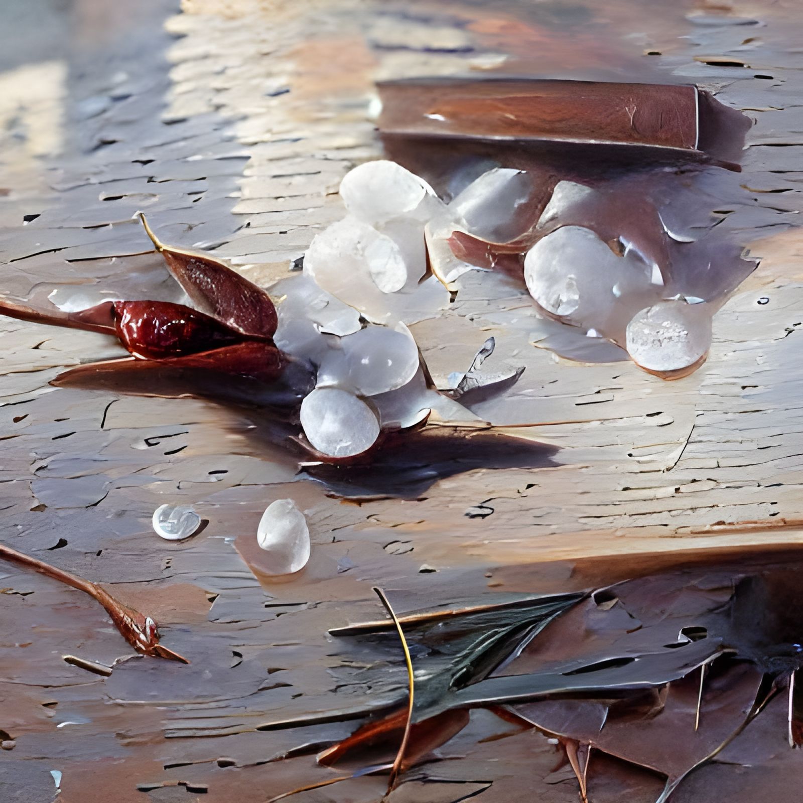 Rain, Hail, and Snow in Oil Painting
