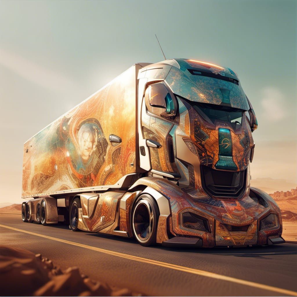 Futuristic Trailer Truck