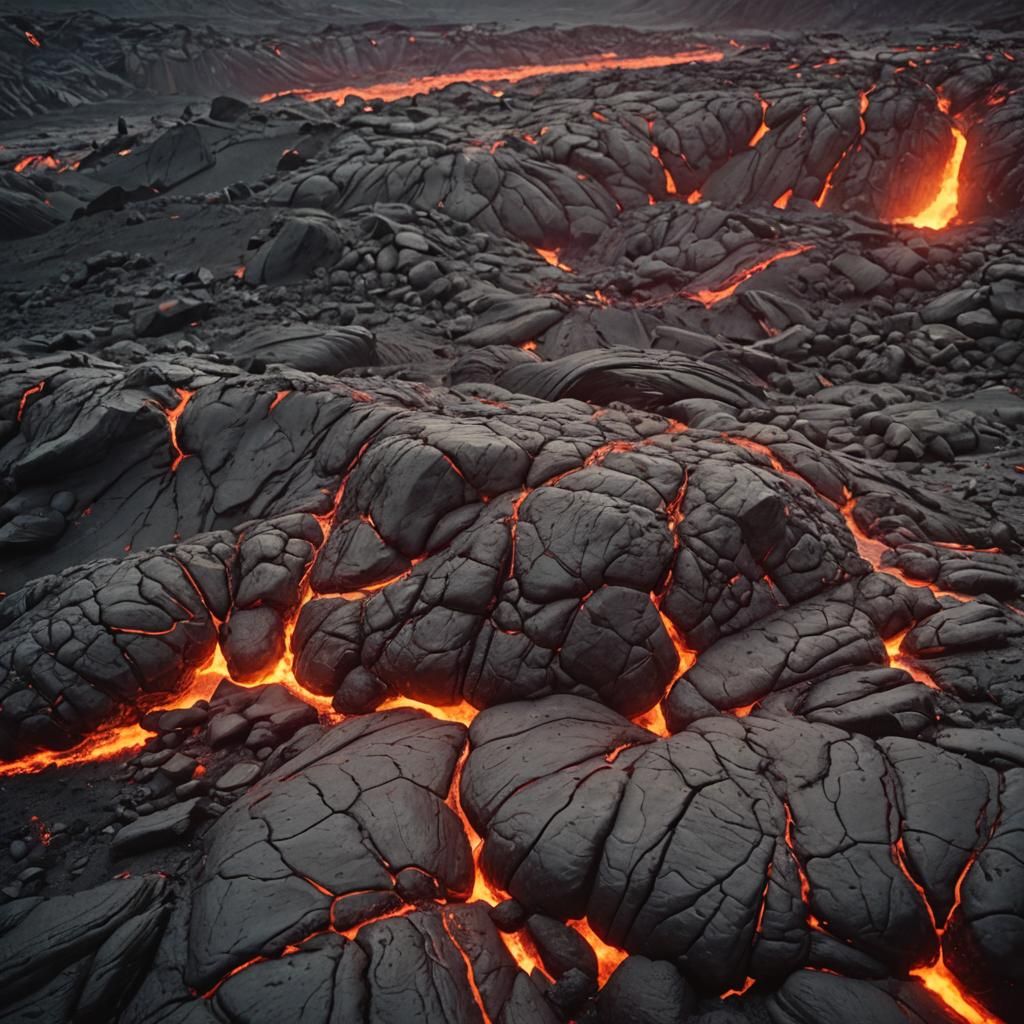 Epic Cinematic Lava Flow: Dramatic Film Still