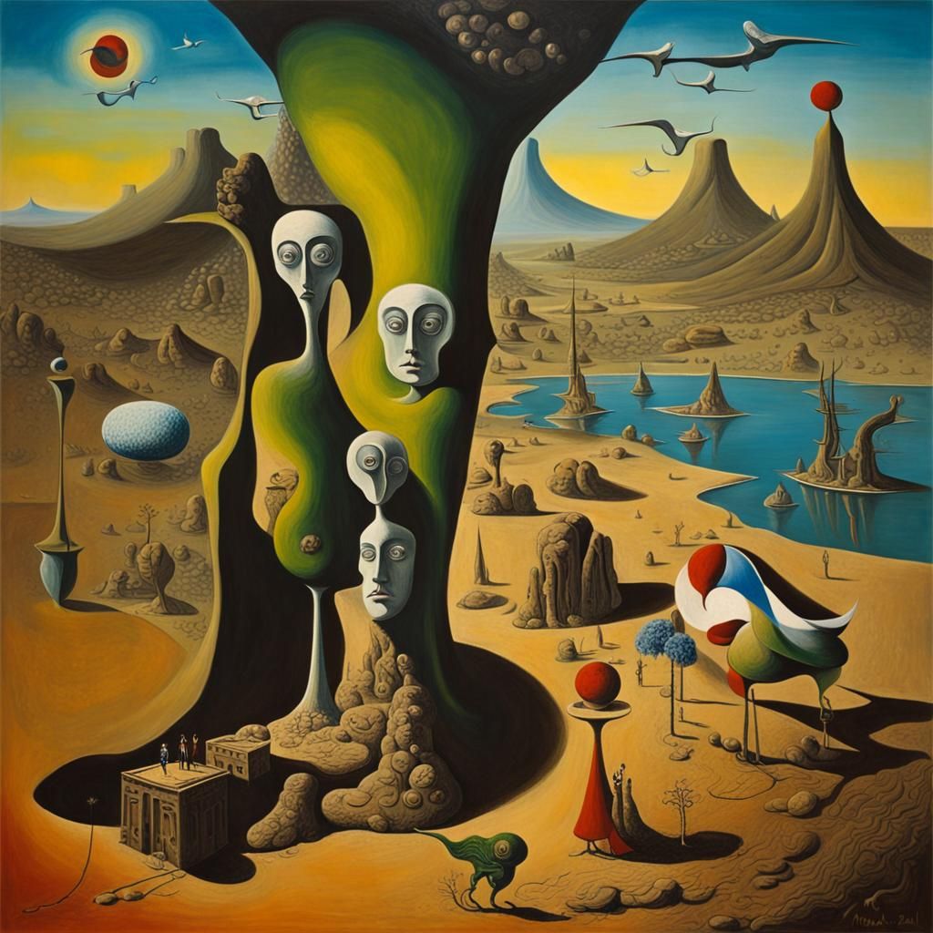Surreal South American Landscape in Surrealist Style