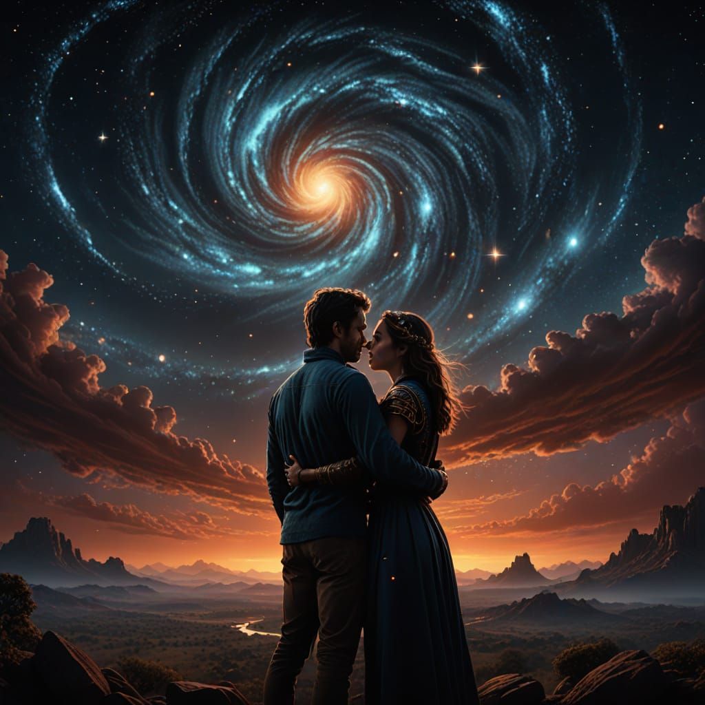 Celestial Embrace Digital Matte Painting