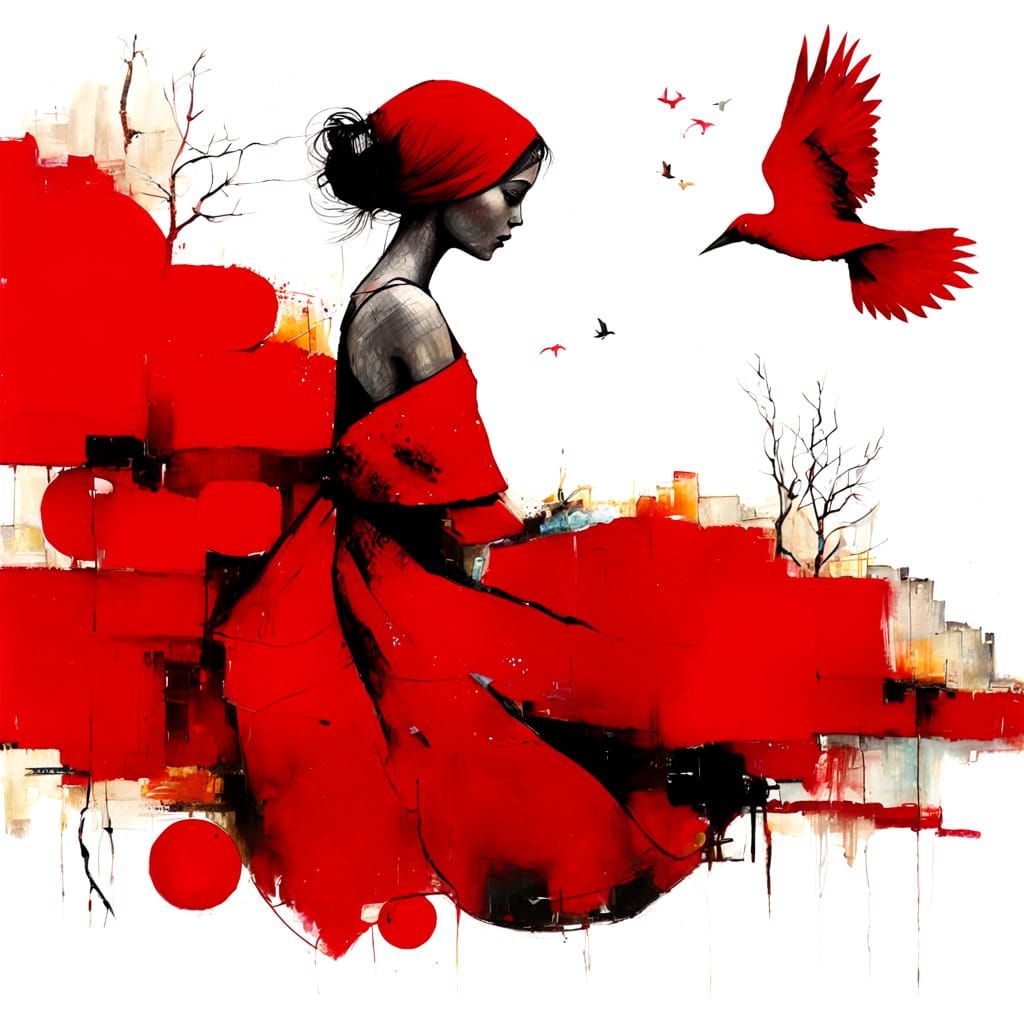 Textured Encaustic Painting in Hundertwasser Style